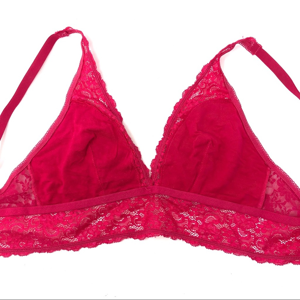 Soma Pink Lace Deep V Bralette - Picture 5 of 7